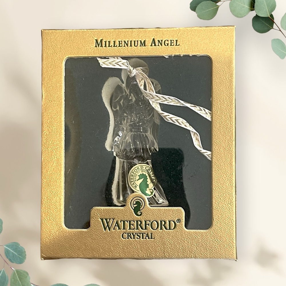 Vtg Waterford Crystal MILLENNIUM ANGEL (1997) Angel of Hope Ornament ~ Ireland